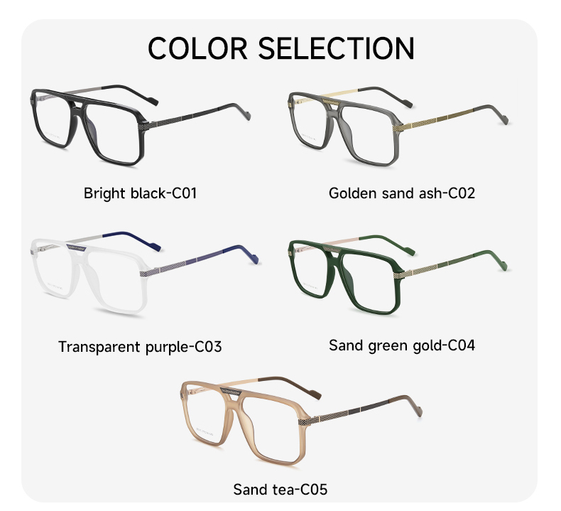 Aviator Style Spectacle Frames_color