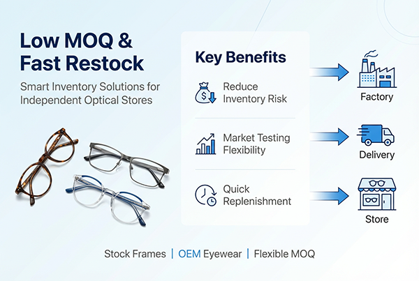 Low MOQ & Fast Restock – Smart Inventory Solutions for Independent Optical Stores