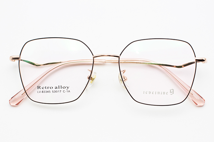 Metal Eyeglasses Frames - Rose Gold