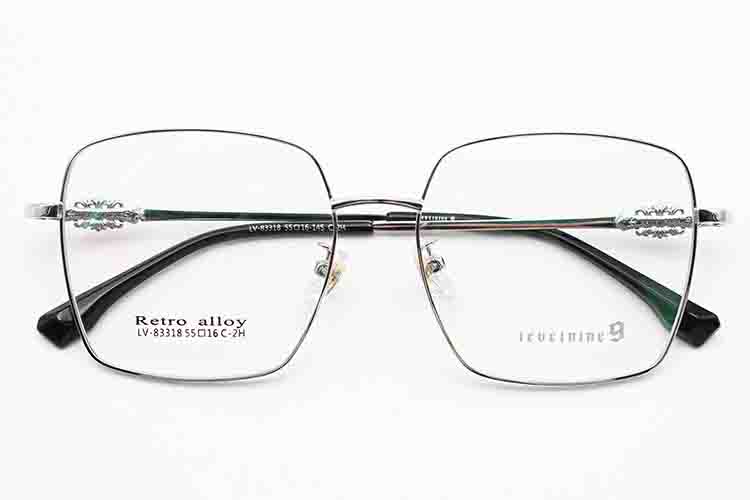 Metal Frame Eyeglasses - Silver
