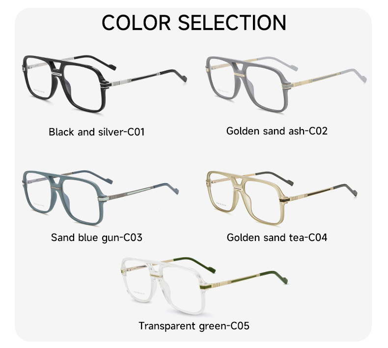 Aviator Spectacle Frames_color
