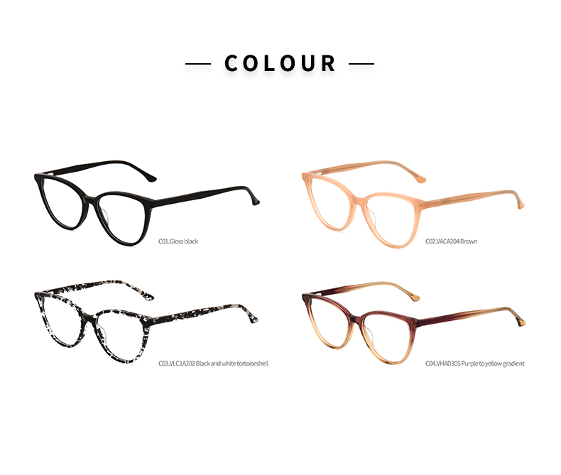 Thick Frame Cat Eye Glasses_color