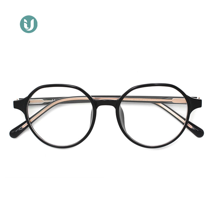 Plain Black Plastic Frame Glasses