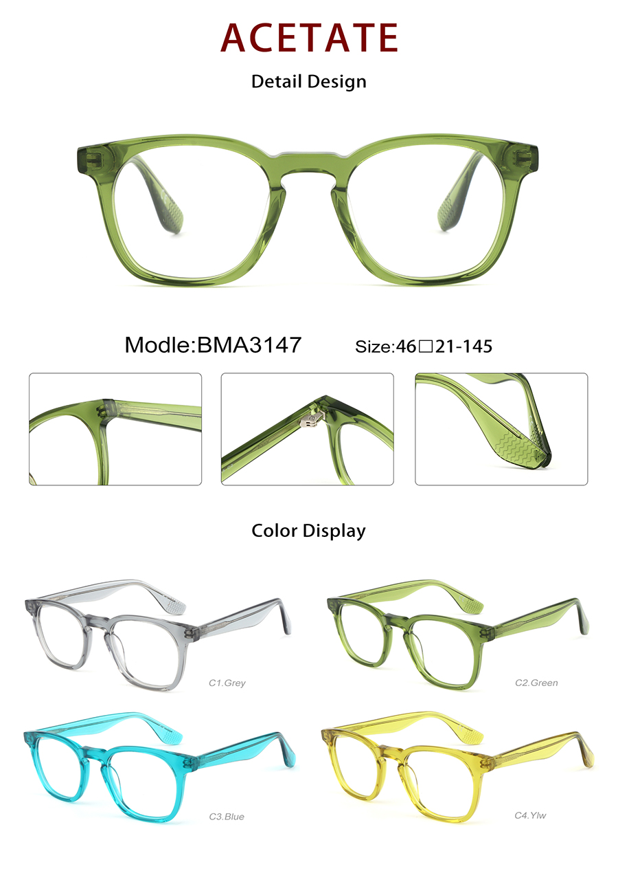 Wholesale Acetate Glasses Frames Detials BMA3147
