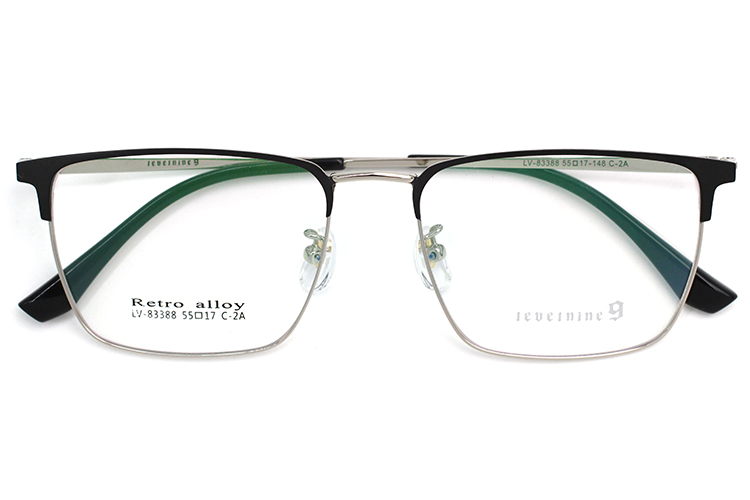 Rectangular Shaped Spectacles - Black&Silver
