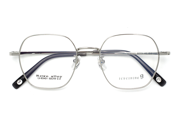 Big Square Frame Glasses - Silver