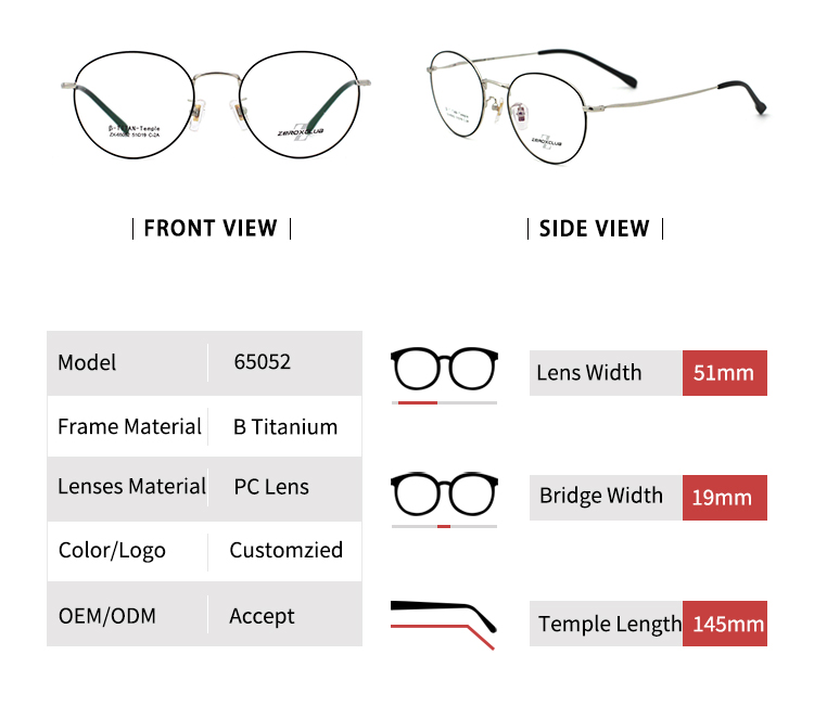 Titanium Eyeglass Frames Mens_size