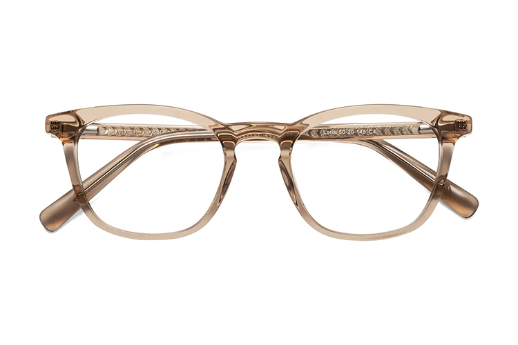 Brown Transparent Frame Glasses