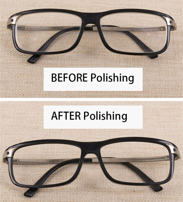 How to remove sweat stains from glasses frames?