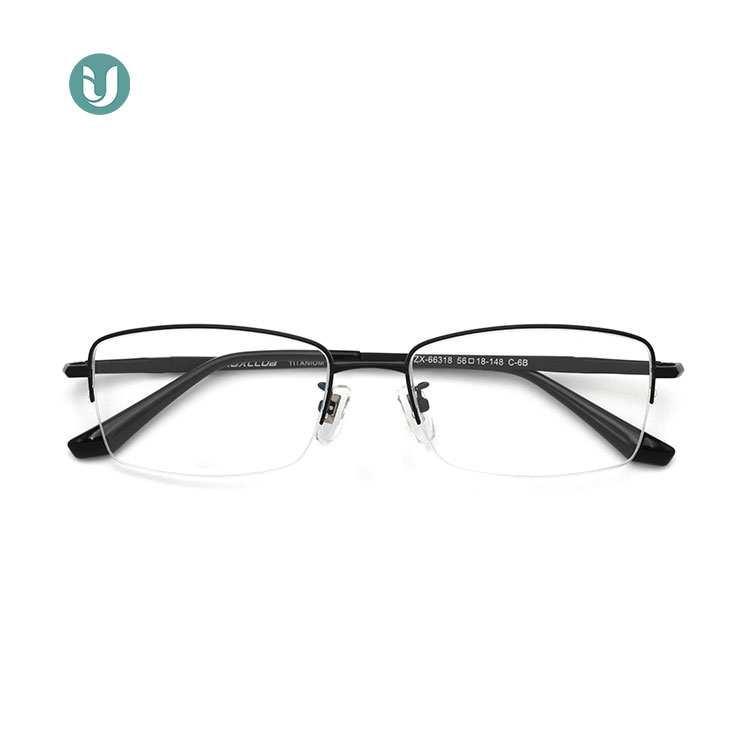Titanium Semi Rimless Glasses 66318