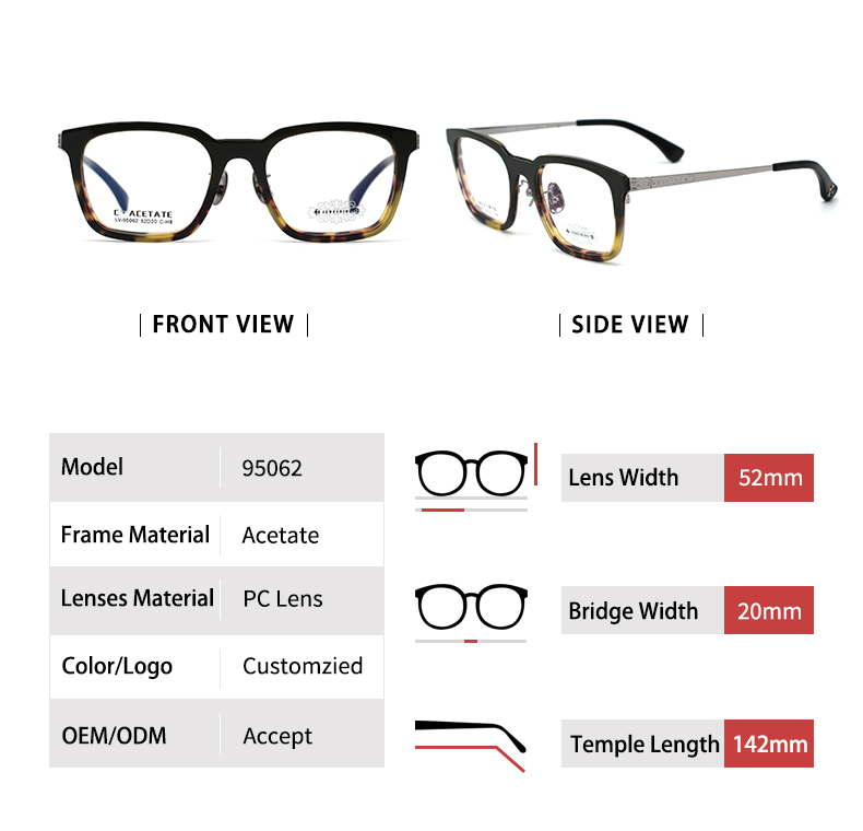 Vintage Designer Glasses Frames_size