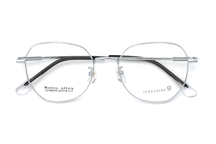 Thin Metal Frame Glasses -Silver