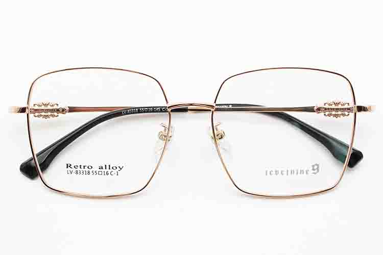 Metal Frame Eyeglasses - Gold
