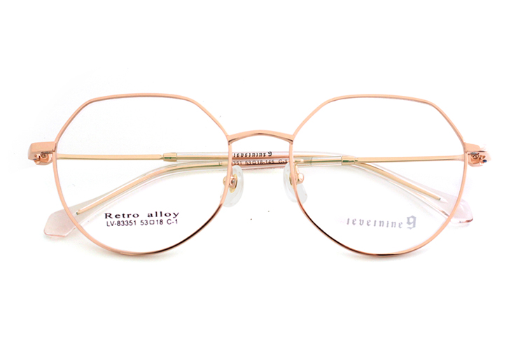 Metallic Glasses Eyeglasses Frame - Gold
