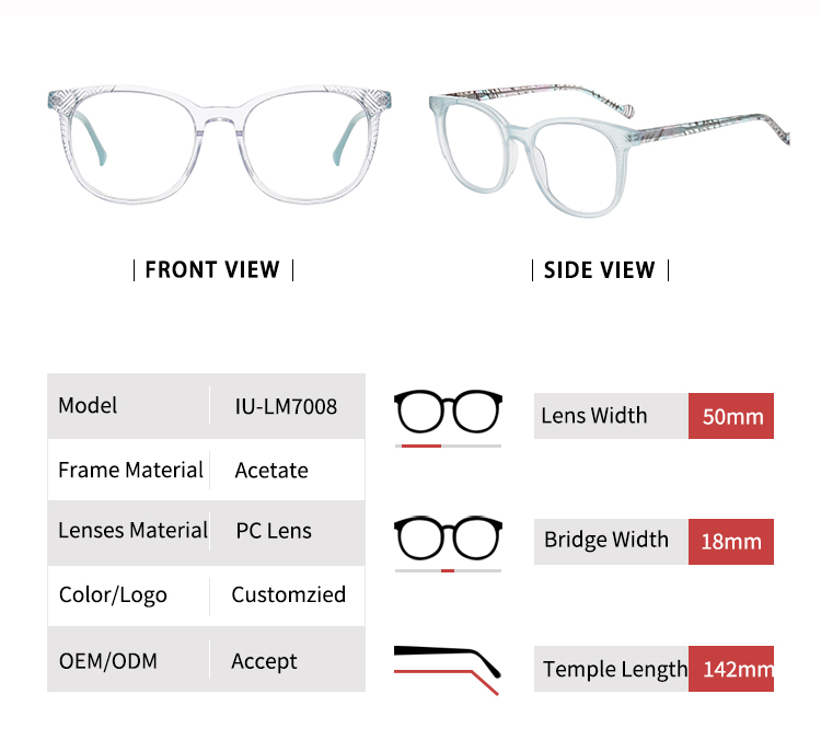 Optic Eye Glasses - Size